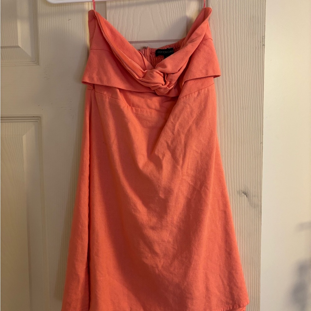 Cotton Candy Coral Knot Dress